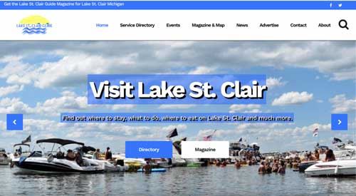 A picture of the lake st. Clair website